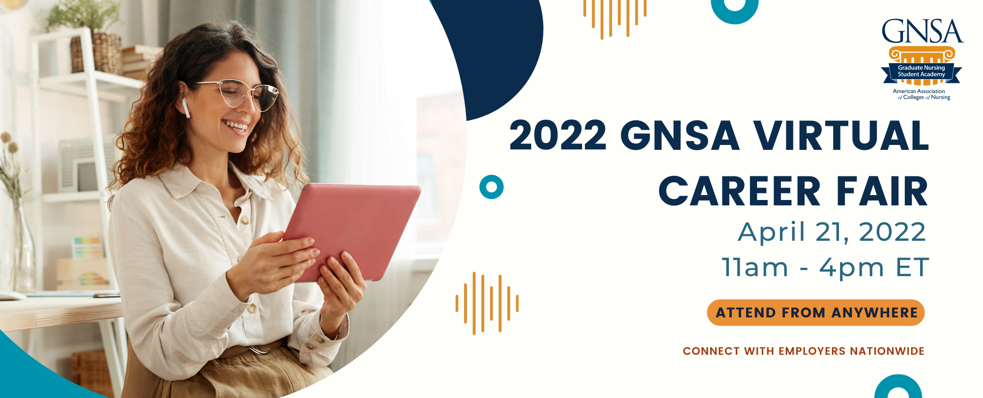 2022 GNSA虛擬職業博覽會|2022年4月21日|美國東部時間上午11點至下午4點|從任何地方參加|與全國雇主建立聯係